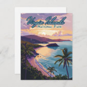 Virgin Islands National Park Beach St John Kaart (Voorkant / Achterkant)