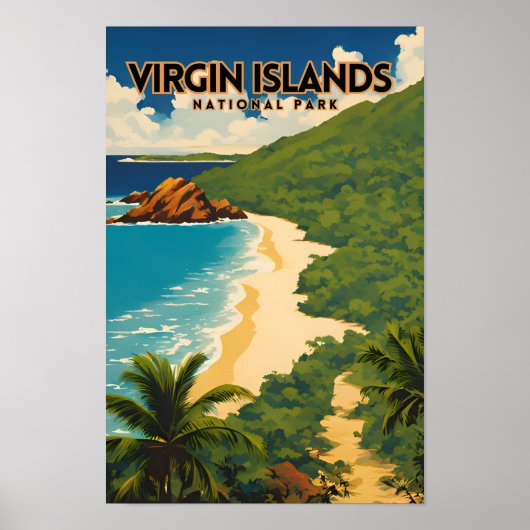 Virgin Islands National Park Reizen Poster (Voorkant)