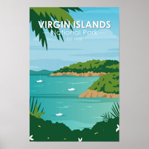 Virgin Islands National Park Varend Vintage Poster