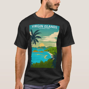 Virgin Islands National Park Vintage Travel Poster T-shirt