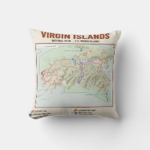 Virgin Islands National Park Wandelkaart Kussen