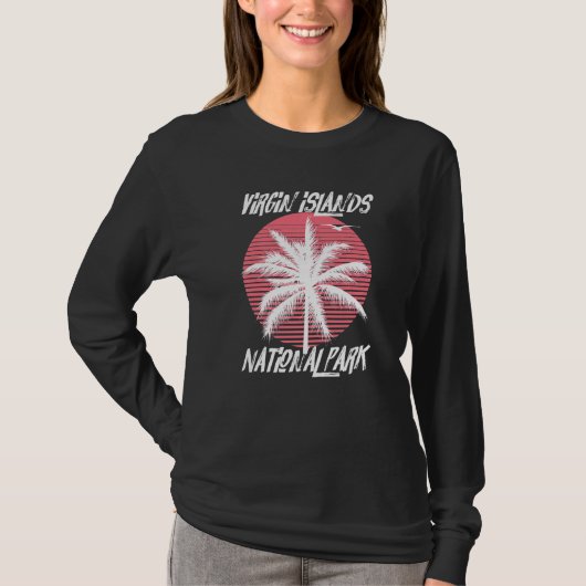 Virgin Islands Palm tree National Park St. John Sa T-shirt (Voorkant)