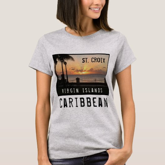 Virgin Islands St. Croix Sunset USVI Caribbean T-shirt (Voorkant)