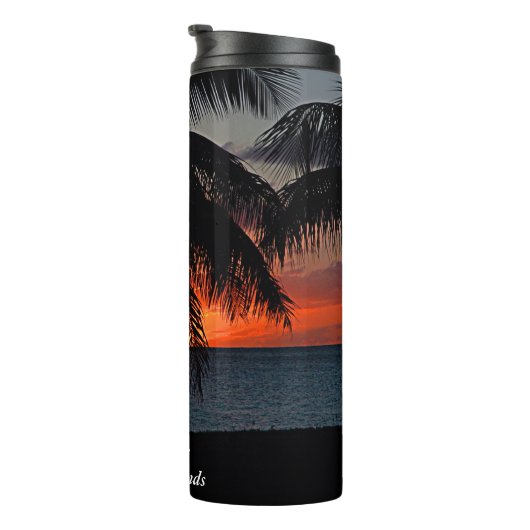 Virgin Islands St. Croix USVI Tropical Sunset Thermosbeker (Geroteerd rechts)