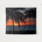 Virgin Islands Sunset Caribbean Ocean Palm Trees Wandkleed (Voorkant (horizontaal))