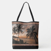 Virgin Islands Sunset USVI Tropical Personaliseren Tote Bag (Achterkant)