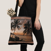 Virgin Islands Sunset USVI Tropical Personaliseren Tote Bag (Dichtbij)