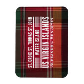 Virgin Islands USVI Caribbean Madras personalisere Magneet (Verticaal)