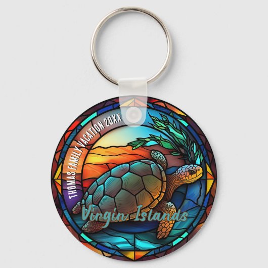 Virgin Islands Vacation Souvenir Sleutelhanger (Achterkant)