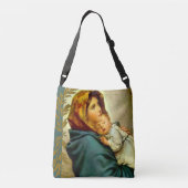 Virgin Madonna Mary met Baby Jesus Crossbody Tas (Achterkant)
