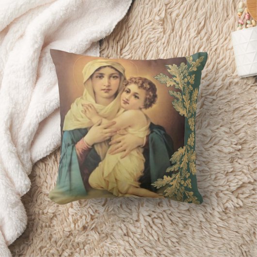 Virgin Madonna Mary met Baby Jesus Kussen (Deken)