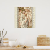 Virgin Madonna Mary met Child Jesus & Angels Poster (Keuken)