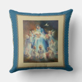 Virgin Madonna Mary met Christus Jezus Angels Kussen (Achterkant)