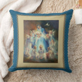 Virgin Madonna Mary met Christus Jezus Angels Kussen (Deken)