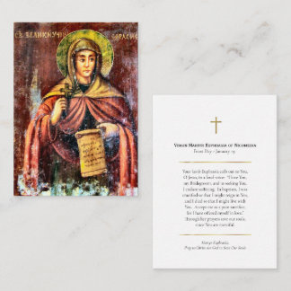 Virgin Martyr Euphrasia of Nicomedia Prayer Card   Plaatskaartje