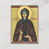 Virgin Martyr St. Apollonia Orthodox Prayer Card   Plaatskaartje (Voorkant)
