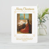 Virgin Mary and Baby Jesus Religious Christmas Feestdagenkaart (Staand voorkant)