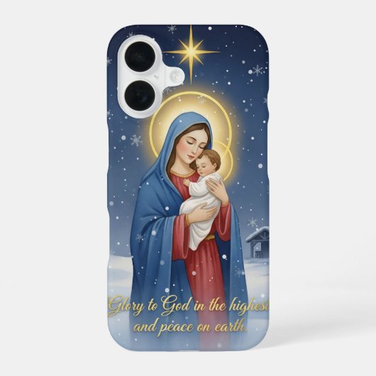 Virgin Mary and Child Jesus Phone Case iPhone 16 Hoesje (Achterkant)