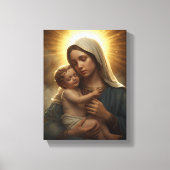Virgin Mary and Child Jesus Stretched Canvas Print (Voorkant)