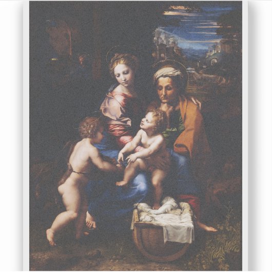 Virgin Mary and Child with John the Baptist Sticker (Voorkant)