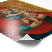 Virgin Mary and Jesus Child by Jan Rombauer Foto Afdruk (Hoek)