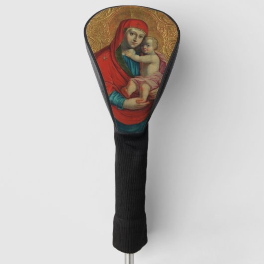 Virgin Mary and Jesus Child by Jan Rombauer Golfheadcover (Voorkant)