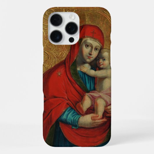 Virgin Mary and Jesus Child by Jan Rombauer iPhone Hoesje (Achterkant)