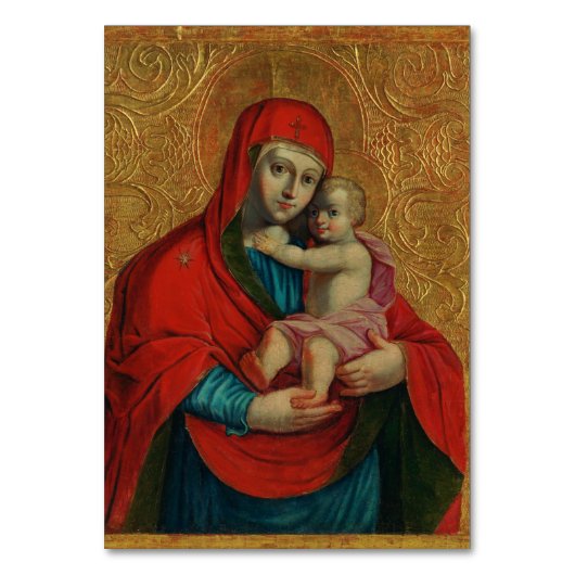 Virgin Mary and Jesus Child by Jan Rombauer Kaart (Voorkant)