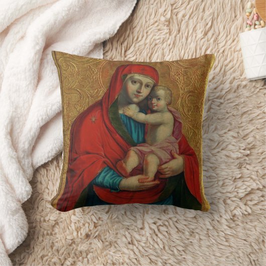Virgin Mary and Jesus Child by Jan Rombauer Kussen (Deken)