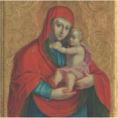 Virgin Mary and Jesus Child by Jan Rombauer Sticker (Voorkant)