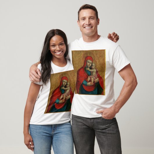Virgin Mary and Jesus Child by Jan Rombauer T-shirt (Unisex)
