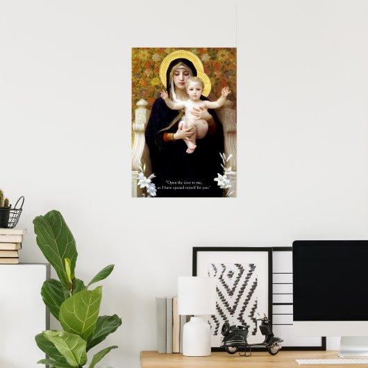 Virgin Mary And Jesus Christ Poster (Thuiskantoor)