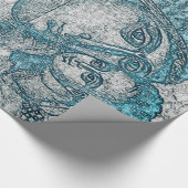 Virgin Mary Baby Jesus Angel Portret  Blue Cadeaupapier (Hoek)