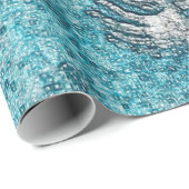 Virgin Mary Baby Jesus Angel Portret  Blue Cadeaupapier (Rol Hoek)