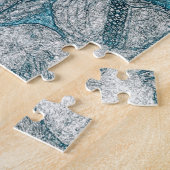 Virgin Mary Baby Jesus Angel Portret  Blue Legpuzzel (Zijkant)