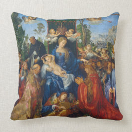 Virgin Mary Baby Jesus vertelt Angels over religie Kussen