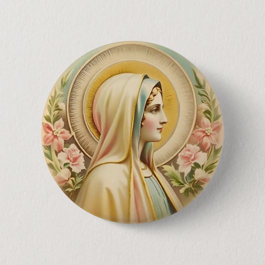 Virgin Mary Badge Button (Voorkant)