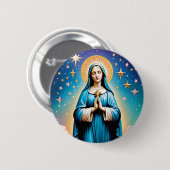 Virgin Mary Badge Button (Voorkant /achterkant)