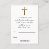 Virgin Mary Blessed Lit Candles Prayer Heilige Kaa Visitekaartje (Achterkant)