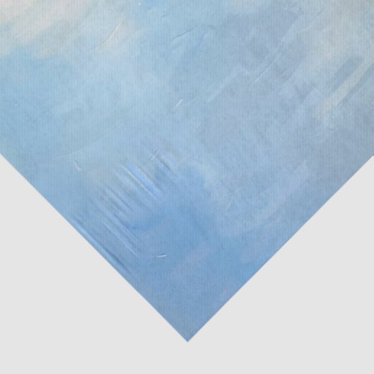 VIrgin Mary Blue Flowers Decoupage Tissuepapier (Detail)