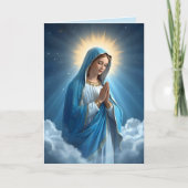 Virgin Mary Blue Sympathy Kaart (Voorkant)
