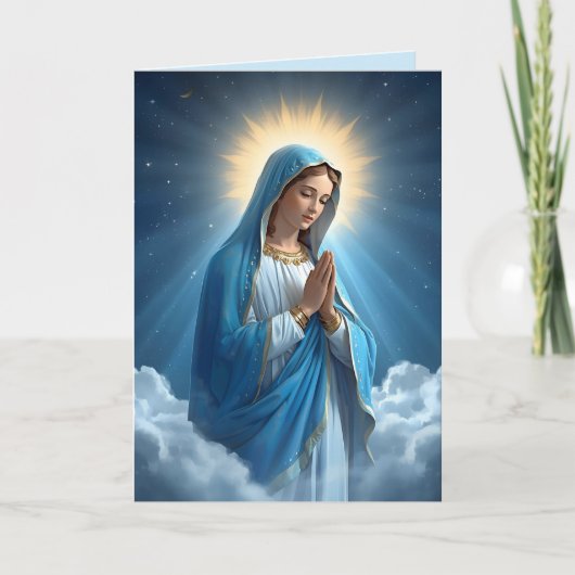 Virgin Mary Blue Sympathy Kaart (Voorkant)