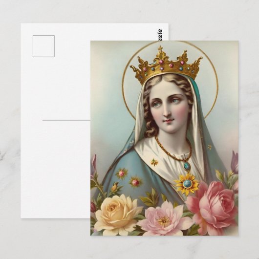 Virgin Mary Briefkaart (Voorkant / Achterkant)
