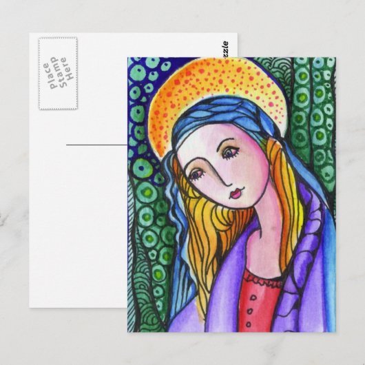 Virgin Mary Briefkaart (Voorkant / Achterkant)