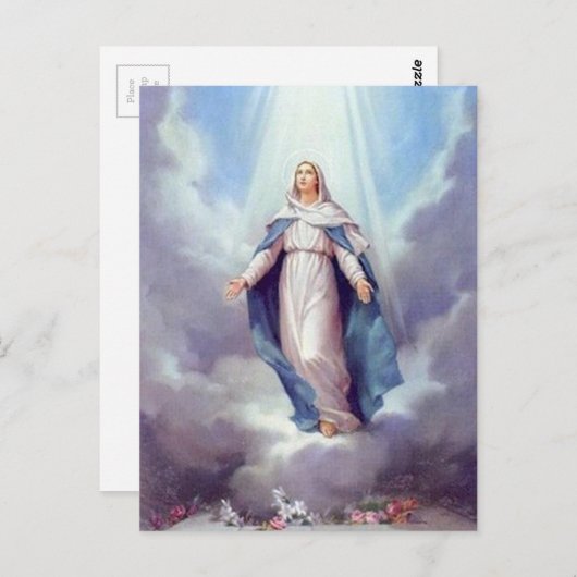 Virgin Mary Briefkaart (Voorkant / Achterkant)