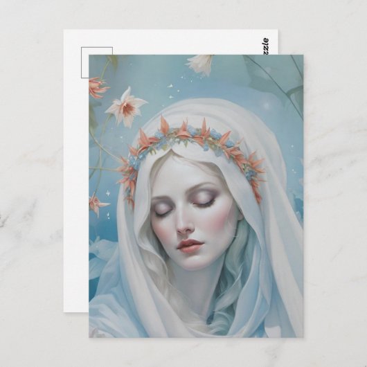 Virgin Mary Briefkaart (Voorkant / Achterkant)