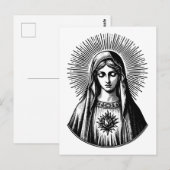 Virgin Mary Briefkaart (Voorkant / Achterkant)