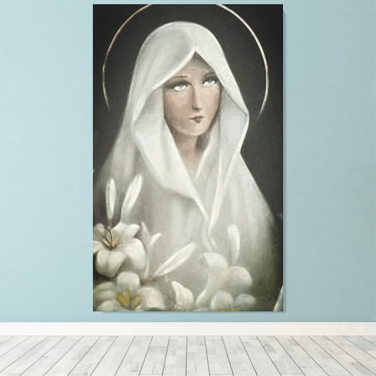 Virgin Mary Canvas Afdruk (Insitu (Houten vloer))