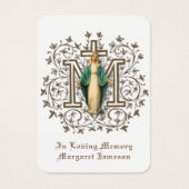 Virgin Mary Catholic Funeral Memorial Holy Card - Visitekaartje (Voorkant)