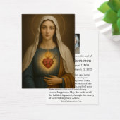 Virgin Mary Catholic Funeral Memorial Holy Card - Visitekaartje (Bureau)